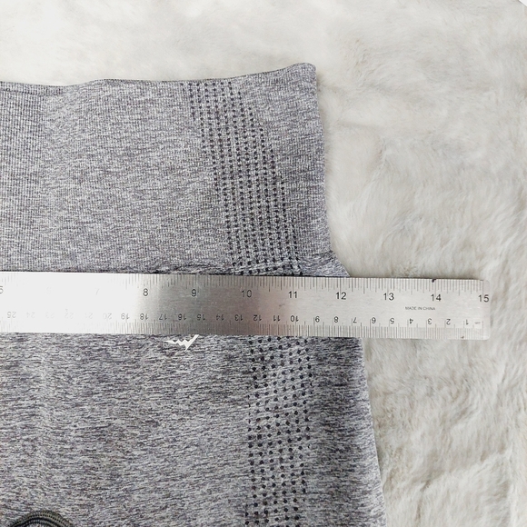 NEW Gymshark Gray Logo Stretch Flex High Waisted Activewear Leggings P4500 - Picture 8 of 9